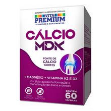 Cálcio MDK C/ 60 Cáps Vita Premium Cálcio Magnésio K2 E D3 Cálcio MDK C/ 60 Cáps Vita Premium Cálcio Magnésio K2 E D3