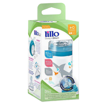 Mamadeira Lillo Design 0+ Meses com Alça Azul com Capacidade de 120mL Mamadeira Lillo Design 0+ Meses com Alça Azul com Capacidade de 120mL