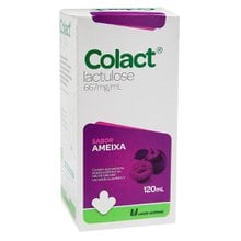 Colact 667mg/mL, caixa com 1 frasco com 120mL de xarope, sabor ameixa Colact 667mg/mL, caixa com 1 frasco com 120mL de xarope, sabor ameixa