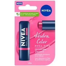 Hidratante Labial 2 em 1 Nivea Hidra Color rosa pink Hidratante Labial 2 em 1 Nivea Hidra Color rosa pink