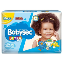 Fralda Babysec Ultra Sec Galinha Pintadinha XXG, pacote mega com 28 unidades Fralda Babysec Ultra Sec Galinha Pintadinha XXG, pacote mega com 28 unidades