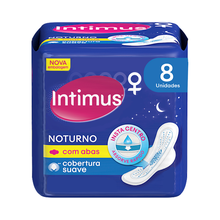 Absorvente Intimus Noturno com abas, suave com 8 unidades Absorvente Intimus Noturno com abas, suave com 8 unidades