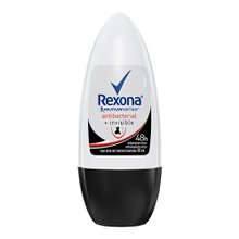Desodorante Antitranspirante Feminino Rexona Motionsense Antibacterial + Invisible roll-on, 1 unidade com 50mL Desodorante Antitranspirante Feminino Rexona Motionsense Antibacterial + Invisible roll-on, 1 unidade com 50mL