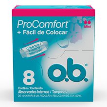 Absorvente Interno Sempre Livre O.B. ProComfort mini, caixa com 8 unidades Absorvente Interno Sempre Livre O.B. ProComfort mini, caixa com 8 unidades