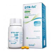 DTN-Fol 400mcg + 10mg, caixa com 90 cápsulas moles DTN-Fol 400mcg + 10mg, caixa com 90 cápsulas moles