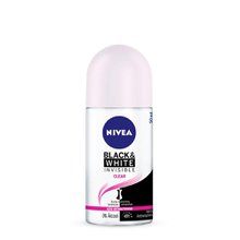 Desodorante Antitranspirante Feminino Nivea Invisible Black & White Clear roll-on, 1 unidade com 50mL Desodorante Antitranspirante Feminino Nivea Invisible Black & White Clear roll-on, 1 unidade com 50mL