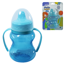 Copo Baby Treinamento Com Valvula Redutora + Tampa + Bico e Alca Plastico Premium Relevo Azul 240ml Copo Baby Treinamento Com Valvula Redutora + Tampa + Bico e Alca Plastico Premium Relevo Azul 240ml
