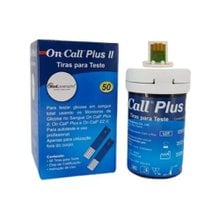 Fita Glicemia Medição Glicose On Call Plus II C/50 Tiras Fita Glicemia Medição Glicose On Call Plus II C/50 Tiras