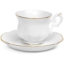 Jogo 6 Xícaras Café Windsor Gold Lining Royal Porcelain
