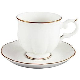 Jogo 6 Xícaras Chá Windsor Gold Lining Royal Porcelain