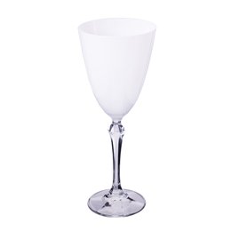 Taça Água Elisabeth 6 peças Branca Leitosa em Cristal Bohemia Taça Água Elisabeth 6 peças Branca Leitosa em Cristal Bohemia