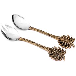Talher Servir 2 peças Coqueiro Água de Coco Talher Servir 2 peças Coqueiro Água de Coco
