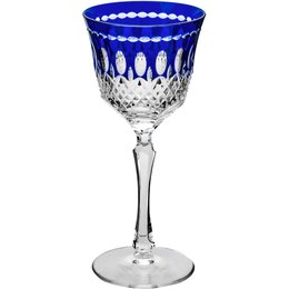 Taça Vinho Azul Overlay Ludwing Ajka Taça Vinho Azul Overlay Ludwing Ajka