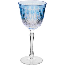 Taça Água Azul Claro Overlay Ludwing Ajka Taça Água Azul Claro Overlay Ludwing Ajka