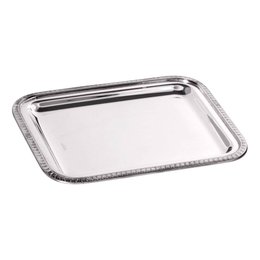 Bandeja Retangular Paris 18cm em Prata Wolff Bandeja Retangular Paris 18cm em Prata Wolff