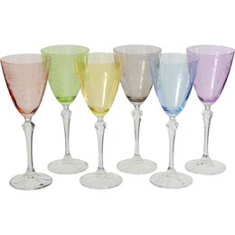 JG 6 TACAS VINHO FLORAL COLORS JG 6 TACAS VINHO FLORAL COLORS