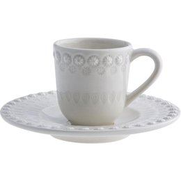 Xícara Café Cinza Areia Fantasia 6 peças Bordallo Pinheiro Xícara Café Cinza Areia Fantasia 6 peças Bordallo Pinheiro