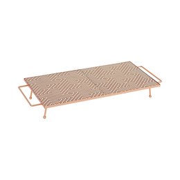 Bandeja Alta Tribo 40cm Vermelha e Off White Flávia Del Pra Bandeja Alta Tribo 40cm Vermelha e Off White Flávia Del Pra