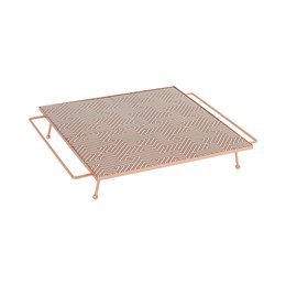 Bandeja Alta Tribo 30cm Vermelha e Off White Flávia Del Pra Bandeja Alta Tribo 30cm Vermelha e Off White Flávia Del Pra