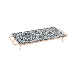 Bandeja Alta Zelig 40cm Preto e Branco Flávia Del Pra Bandeja Alta Zelig 40cm Preto e Branco Flávia Del Pra