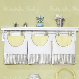 Porta Fraldas Chevron Amarelo para varão - 3 Peças (Batistela Baby) Porta Fraldas Chevron Amarelo para varão - 3 Peças (Batistela Baby)