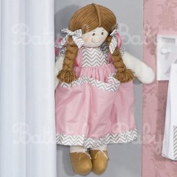 Porta Fraldas Boneca Chevron Rosa - 1 peça (Batistela Baby) Porta Fraldas Boneca Chevron Rosa - 1 peça (Batistela Baby)