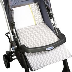 Colchonete Para Carrinho Estampado Chevron Cinza - 4 peças Colchonete Para Carrinho Estampado Chevron Cinza - 4 peças