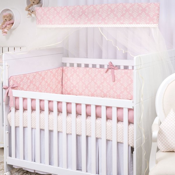 Kit Berço Espuma Baby Rosé - 8 Peças Kit Berço Espuma Baby Rosé - 8 Peças