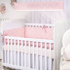 Kit Berço Espuma Baby Rosé - 8 Peças Kit Berço Espuma Baby Rosé - 8 Peças