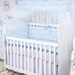 Kit Berço Espuma Baby Azul Bebê - 8 Peças Kit Berço Espuma Baby Azul Bebê - 8 Peças