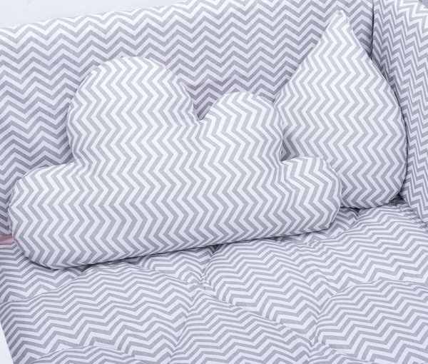 Enfeite Decorativo Nuvem e Gota Chevron Cinza - 02 Peças Enfeite Decorativo Nuvem e Gota Chevron Cinza - 02 Peças