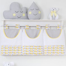 Porta Fraldas Triângulo Amarelo para varão - 3 Peças Porta Fraldas Triângulo Amarelo para varão - 3 Peças