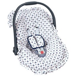 Capa para Bebê Conforto com Protetor de Cinto Barquinho - 3 Peças Capa para Bebê Conforto com Protetor de Cinto Barquinho - 3 Peças