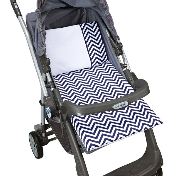 Colchonete Para Carrinho Estampado Chevron Marinho - 4 peças Colchonete Para Carrinho Estampado Chevron Marinho - 4 peças