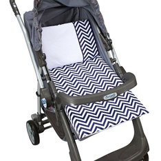 Colchonete Para Carrinho Estampado Chevron Marinho - 4 peças Colchonete Para Carrinho Estampado Chevron Marinho - 4 peças