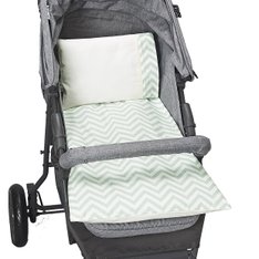 Colchonete Para Carrinho Estampado Chevron Verde Malva - 4 peças Colchonete Para Carrinho Estampado Chevron Verde Malva - 4 peças