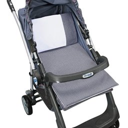 Colchonete de Carrinho Estampado Xadrez Branco e Preto - 3 Peças Colchonete de Carrinho Estampado Xadrez Branco e Preto - 3 Peças