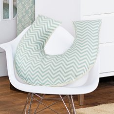 Apoio de Amamentar Chevron Verde Malva - 1 Peça Apoio de Amamentar Chevron Verde Malva - 1 Peça