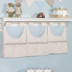 Porta Fraldas Elefantinho Azul para varão - 3 Peças Porta Fraldas Elefantinho Azul para varão - 3 Peças