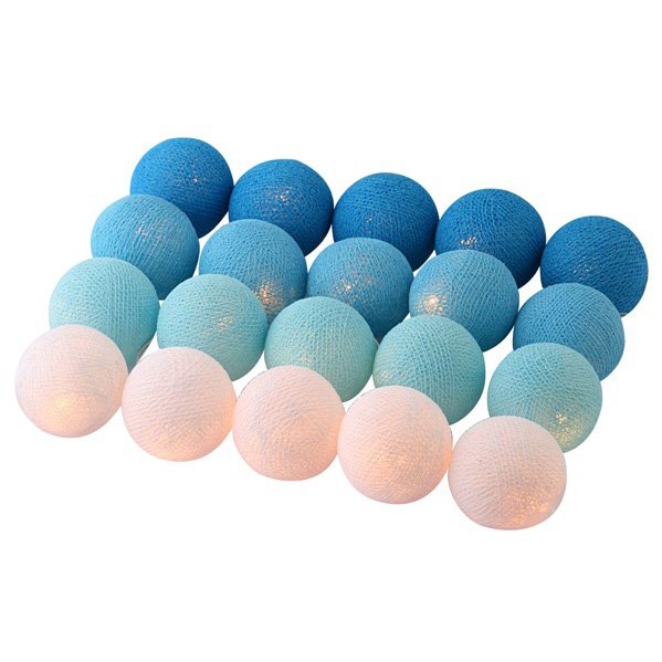 Cordão de Luz Bolinhas Azuis e Brancas - 1 peça Cordão de Luz Bolinhas Azuis e Brancas - 1 peça