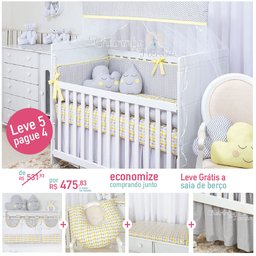 Quarto Nuvem e Gotinha Amarela - 16 peças Quarto Nuvem e Gotinha Amarela - 16 peças