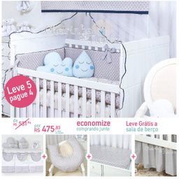 Quarto Favinho Cinza - 16 peças Quarto Favinho Cinza - 16 peças