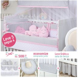 Quarto Nuvem Rosa - 16 peças Quarto Nuvem Rosa - 16 peças