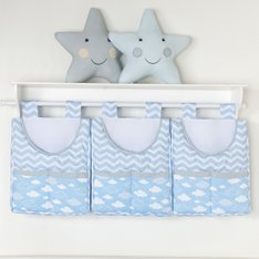 Porta Fraldas Algodão Doce Azul para varão - 3 peças Porta Fraldas Algodão Doce Azul para varão - 3 peças