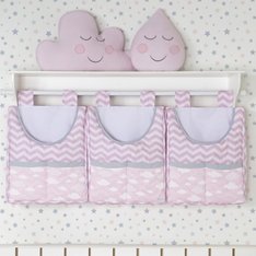 Porta Fraldas Algodão Doce Rosa para varão - 3 peças Porta Fraldas Algodão Doce Rosa para varão - 3 peças