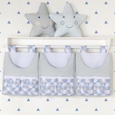 Porta Fraldas Harmonia Azul para varão - 3 peças Porta Fraldas Harmonia Azul para varão - 3 peças