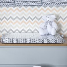 Trocador Plastificado Fox Cinza e Preto -1 peça Trocador Plastificado Fox Cinza e Preto -1 peça