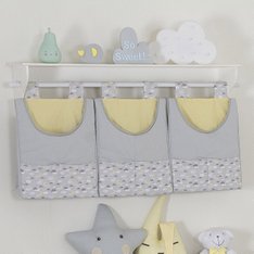 Porta Fraldas Lua Amarela para varão - 3 Peças Porta Fraldas Lua Amarela para varão - 3 Peças
