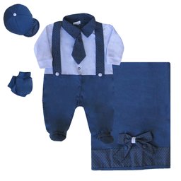Kit Maternidade Suspensório Marinho - 4 peças Kit Maternidade Suspensório Marinho - 4 peças