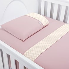 Jogo De Lençol Berço Vira Estampada Estampado Rosé - 3 peças Jogo De Lençol Berço Vira Estampada Estampado Rosé - 3 peças
